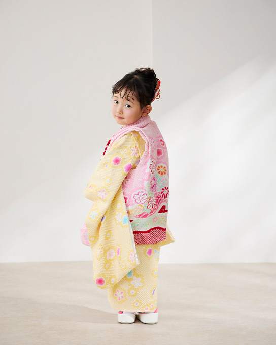 被布正絹黄絞り小花尽くし